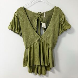 Free People | Green Charlotte Top L